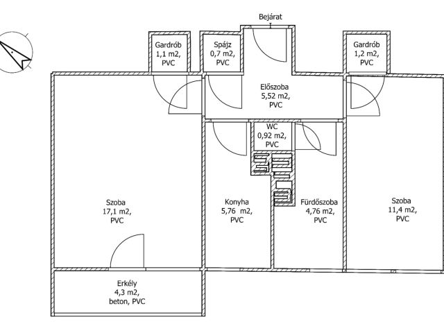Erkélyes, kétszobás lakás a Kemerovó zöldjében